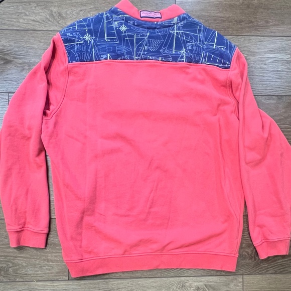 Vineyard Vines Men's Shep & Ian Sailing Map Salmon Shep Shirt Sz L Preppy - Picture 11 of 15